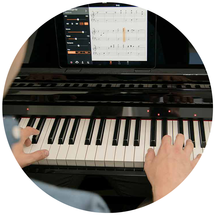 Digital piano and iPad